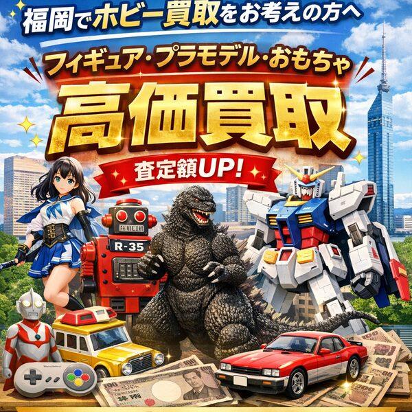 福岡でホビー買取をお考えの方へ｜フィギュア・プラモデル・おもちゃを高価査定
