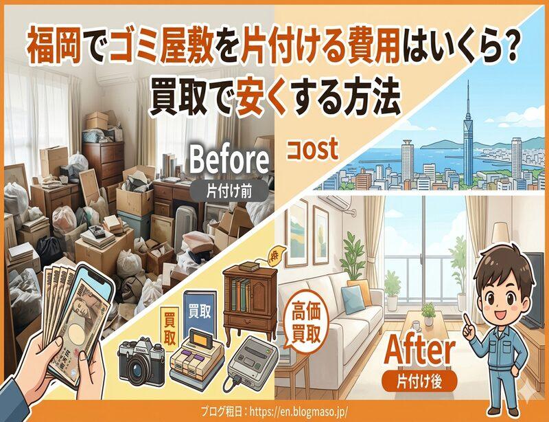 福岡でゴミ屋敷を片付ける費用はいくら？買取で安くする方法