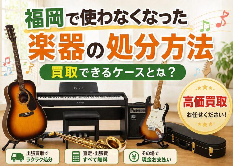 楽器の処分方法買取できるケースとは