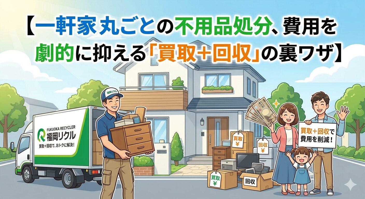 一軒家丸ごとの不用品処分、費用を劇的に抑える「買取＋回収」の裏ワザ